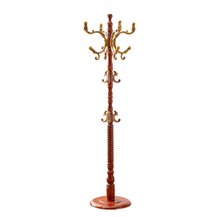 实木衣帽架落地卧室立式挂衣服架子欧式家用客厅挂包架杆式挂衣架