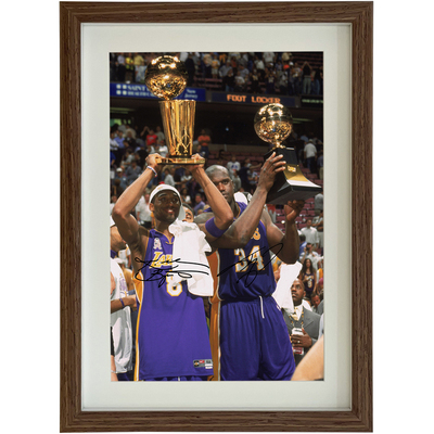 湖人王朝科比奥尼尔相框挂画摆台NBA篮球海报照片挂墙摆桌装饰画