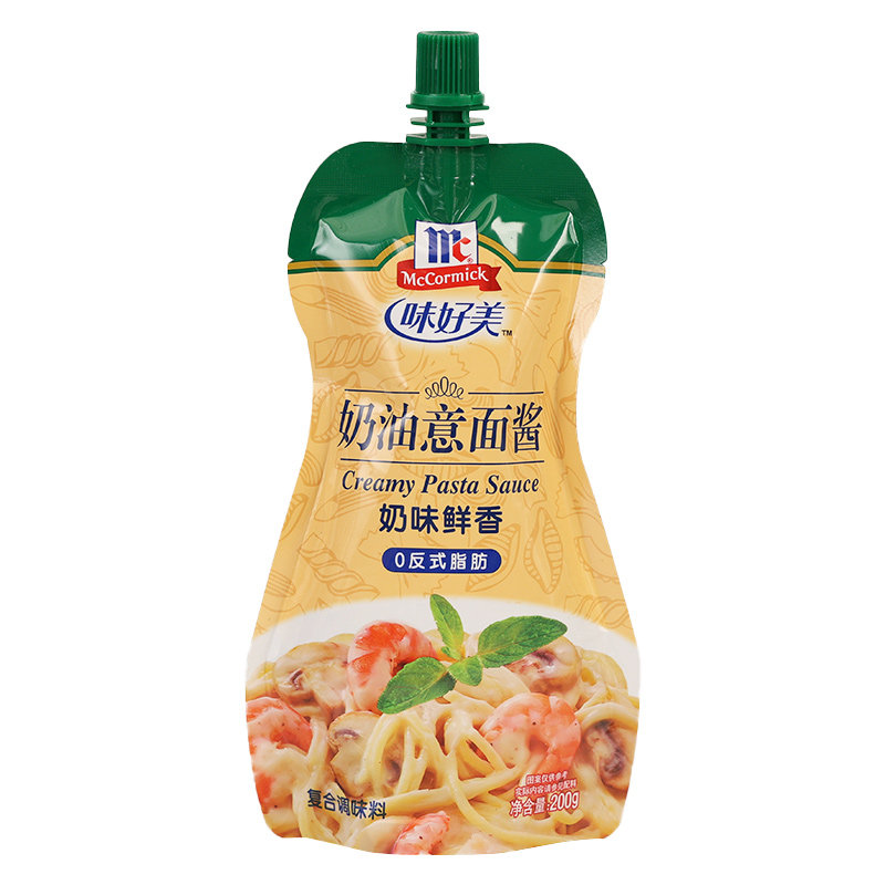 味好美奶油意面酱200g黑椒酱汁蘑菇培根白汁意粉番茄酱意大利面酱