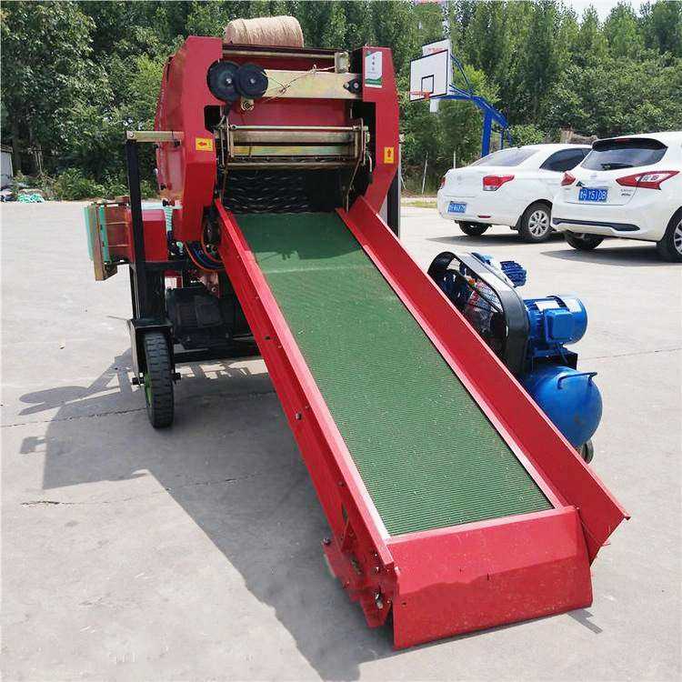 方便维护玉米秸秆打捆包膜机青储草料打包机牧草全自动压块机厂家