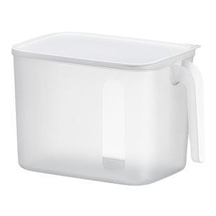 食品级橱柜专用储物收纳盒筐带盖把手柄杂粮置物塑料密封整理盒子