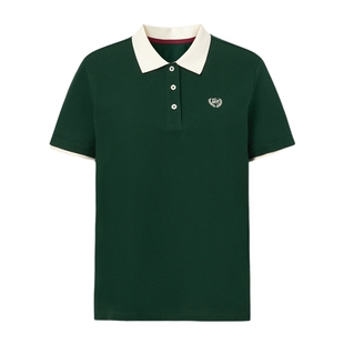 【弹力棉感】GOLDEN BEAR/金熊 夏季新品休闲短袖T恤POLO衫女