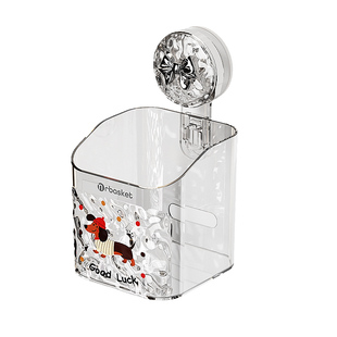 吸盘废弃洗脸巾收纳盒壁挂卫生间梳子牙膏置物架浴室化妆品放置盒