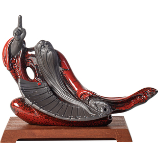 老子陶瓷摆件中式禅意历史人物雕像家居客厅书房博古架装饰工艺品