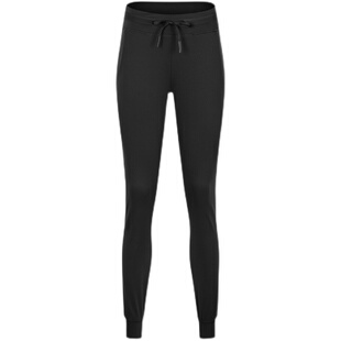 瑜伽慢跑运动裤女修身高弹显瘦束脚速干松紧户外中高腰裸感长裤