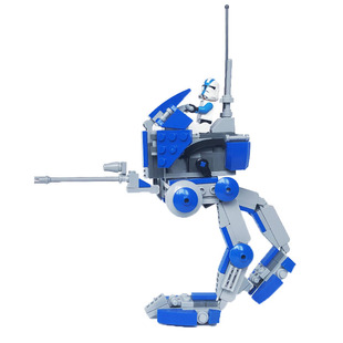 星球大战帝国登陆艇AT-RT步行机甲机器人拼装积木儿童跨境玩具