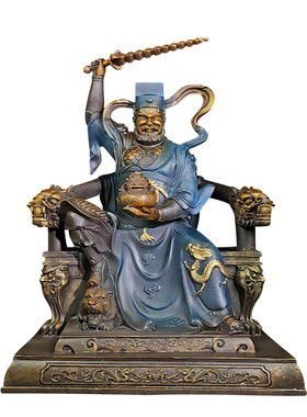 黄铜赵公明武财神摆件招财乔迁