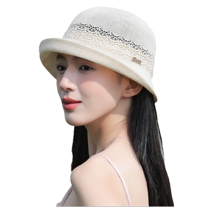 日本和纸帽子女薄款夏季防晒帽女防紫外线遮阳帽百搭出游太阳帽女
