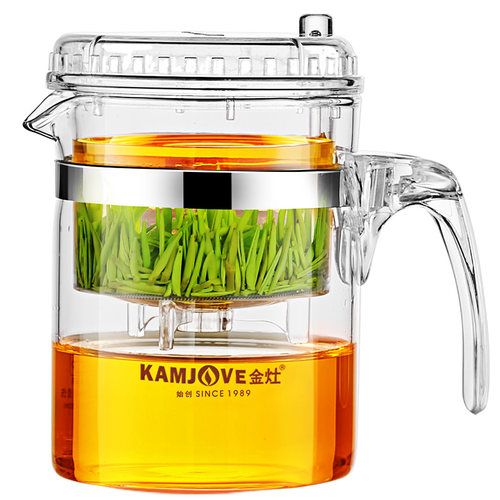 金灶飘逸杯茶水分离玻璃泡茶壶一键按压式大容量过滤专用茶具新款