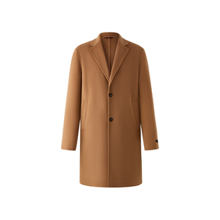 【羊绒】SCOFIELD男装2025年秋冬新品中长款西装领通勤毛呢大衣男