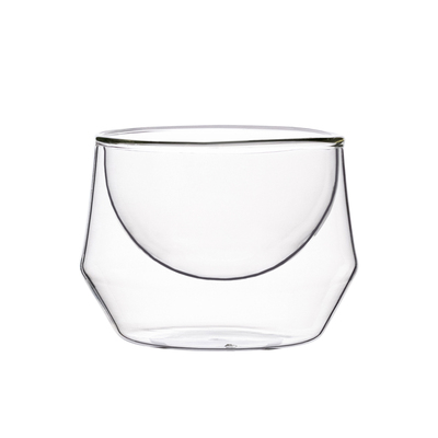 巢牧咖啡拉花杯双层高硼硅玻璃杯