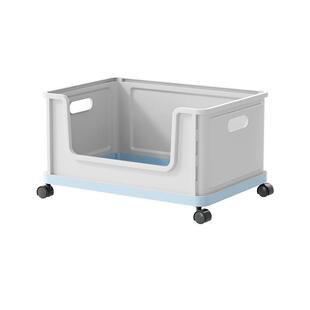 学生书本收纳箱盒教室用高中生a4书筐带轮移动桌下放书包书籍箱子