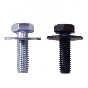 6MM平头螺丝汽车保险杠叶子板挡泥板护板6个带垫片6*20两组合螺丝