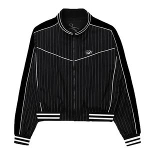 韩国badblood美式复古早秋运动风短款夹克外套宽松休闲弯刀裤套装