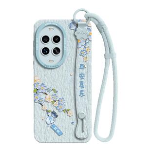 适用华为nova14pro手机壳nova13保护套por新款12的ultra女11外壳10后9活力版8系列7硅胶15腕带挂绳油画风铃