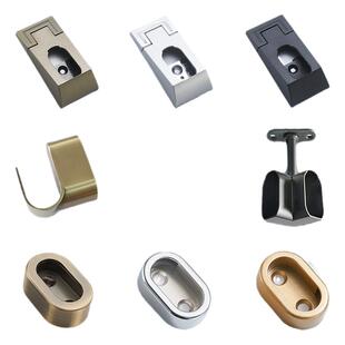 挂衣杆衣柜里的配件转角L型柜子衣托顶托铝合金固定架法兰座卡扣