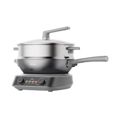 美的钛陶电炒锅多功能分体式家用炒菜锅一体式电火锅料理机烹饪机