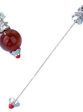 天珠扣头竖穿天珠吊坠空托