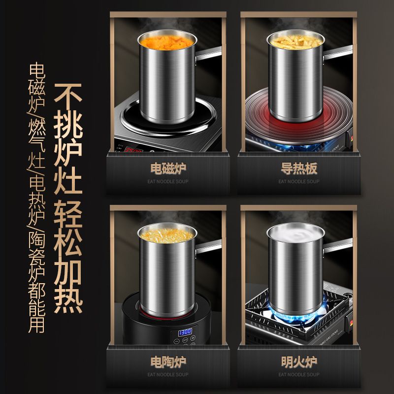 德式304不锈钢油炸锅家用带滤网小型炸锅加高加深省油天妇罗锅