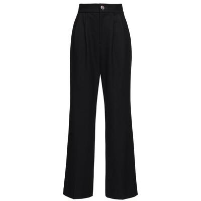 OBEG欧碧倩高腰垂感阔腿拖地裤秋冬款梨形身材西装裤10444186