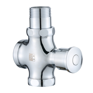 唐浴厕所延时冲水阀手按式蹲便器大小便池四通冲洗阀卫生间压开关