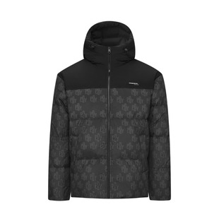 HLA/海澜之家连帽羽绒服男短款2025冬季新款撞色保暖青年羽绒外套