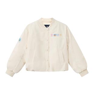 【三防】TeenieWeenie Kids小熊童装26冬新款女童棒球领外套棉服