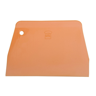 三能商用烘焙工具蛋糕奶油刮板橘黄色塑料刮板软质梯形刮板SN4053