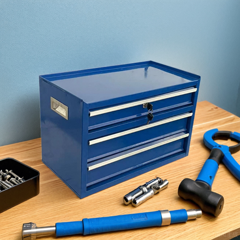手提折叠式五金工具箱多功能金属家用大收纳盒电工维修桌面文件柜