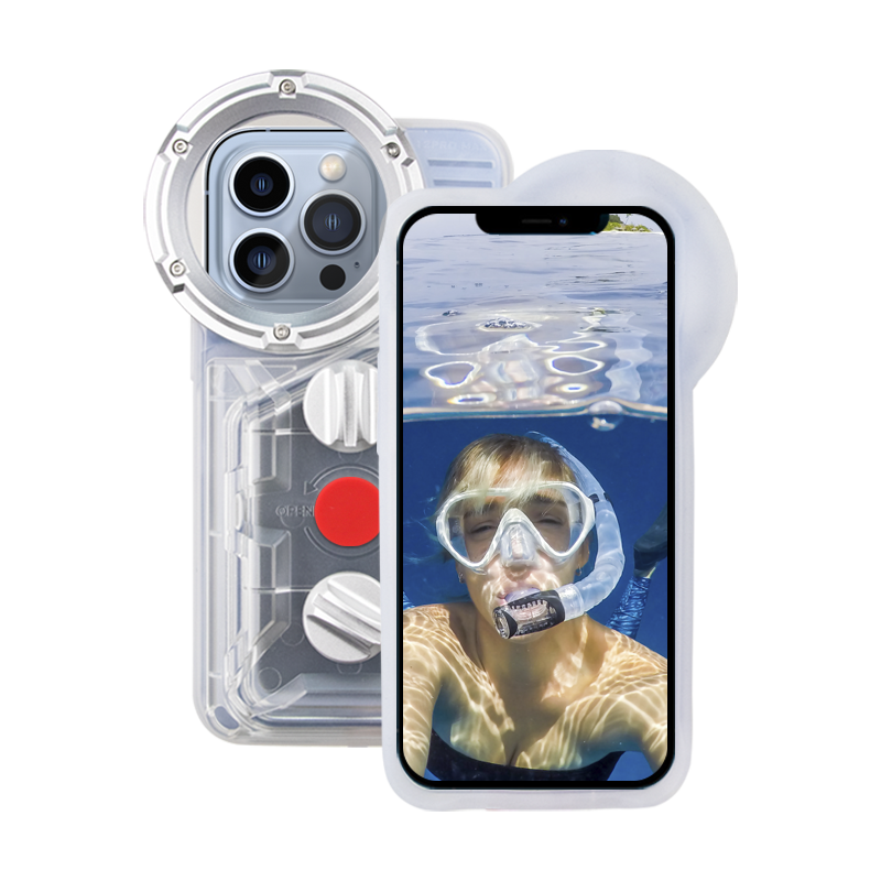 防水手机壳适用于苹果15Pro水下触屏高清拍照iPhone16游泳潜水袋14ProMax浮潜视频拍摄玻璃镜头防起雾保护壳
