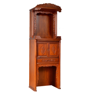 佛龛神柜供桌供台实木带门神楼神台观音财神柜家用整装立柜佛柜