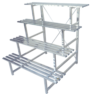 不锈钢花架阳台户外庭院多层阶梯花盆置物架室内落地花盆架花架子