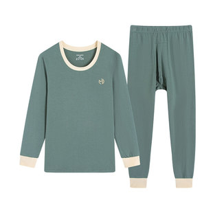 纯棉抗菌青少年秋衣秋裤套装男士内衣初高中学生线衣大童保暖内衣