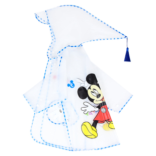 儿童雨衣艾莎公主透明雨披小学生透明雨鞋套装幼儿园宝宝防水雨披