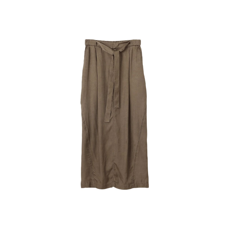 BEIGE,时尚通勤小众可洗PAWPAW腰部蝴蝶结褶皱裙女ONWARD