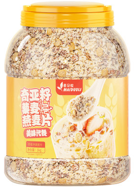 麦朵粒轻脂奇亚籽藜麦燕麦片
