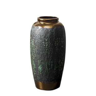 景德镇陶瓷粗陶干插花复古做旧土陶罐花盆落地大花瓶客厅摆件装饰