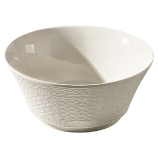 釉下彩餐具2026新款碗盘套装家用纯白浮雕碗碟筷乔迁新居新婚礼物