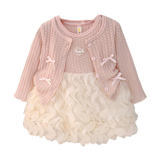 女童裙子春秋季套装女宝宝衣服春装洋气幼儿连衣裙春款婴儿公主裙