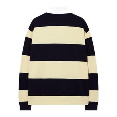 时尚流行小C条纹带领卫衣