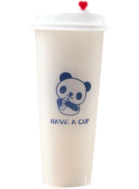 90口径网红磨砂注塑奶茶杯一次性