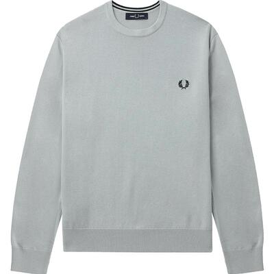 FRED PERRY男士休闲针织衫冬季新款圆领麦穗刺绣羊毛衫K9601