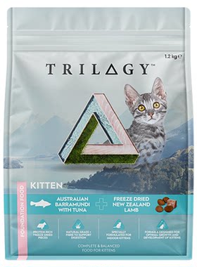 【幼猫专用粮】Trilogy奇境尖吻鲈鱼鲜肉主粮新西兰羊肉冻干1.2kg