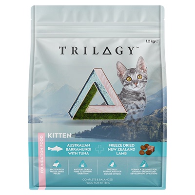 【幼猫专用粮】Trilogy奇境尖吻鲈鱼鲜肉主粮新西兰羊肉冻干1.2kg