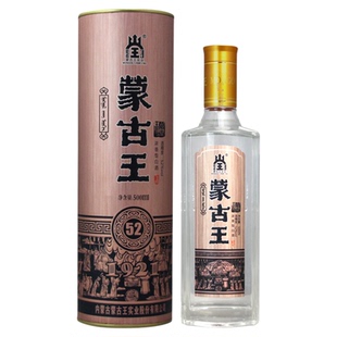 蒙古王52度金桶白酒整箱500ml*6瓶浓香型固态发酵内蒙古草原特产