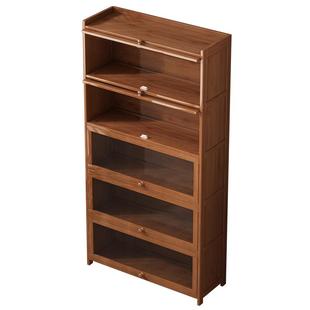 窄缝书架儿童靠墙多层简易展示柜书本收纳置物架落地家用学生桌面