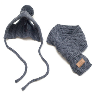 暖男韩版潮款宠物狗狗帽子围脖套装贵宾犬泰迪毛线围巾秋冬帽子