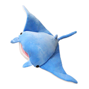 海洋生物蝠鲼魔鬼鱼玩偶睡觉抱鳐鱼毛绒玩具丑鱼抱枕超软公仔娃娃