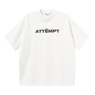 ATTEMPT 定番产品 基础Logo纯色短袖T恤