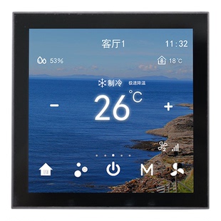 中弘P30集控面板远程语音控制温湿度感应平替原厂面板4寸大屏
